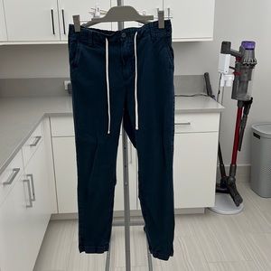 Paige Women’s Christy Navy Elastic Waist Drawstring Pant Size 28